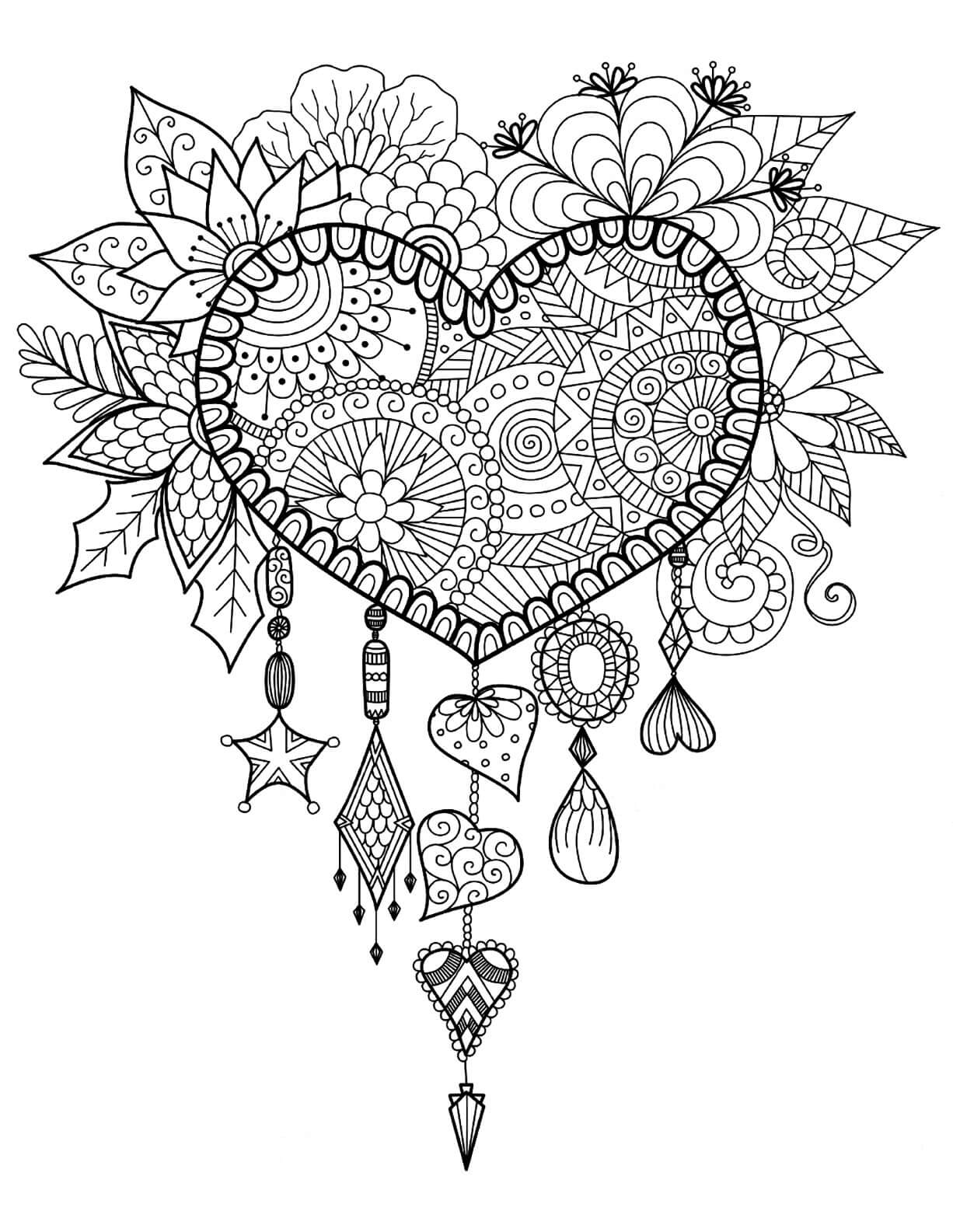 Mandalas Cœur 45